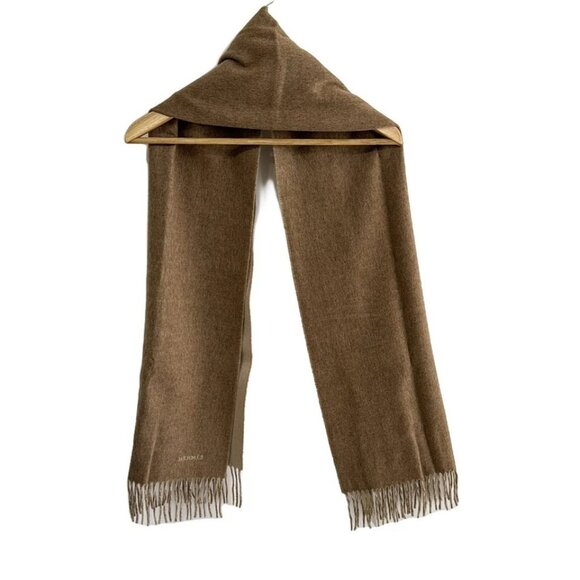 Auth HERMES - Beige Cashmere Scarf - Picture 1 of 10